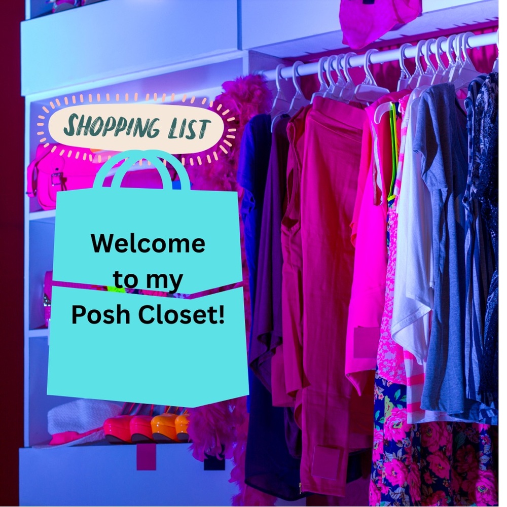 Posh Closet Shopping List Welcome Sign - Turquoise Display Banner